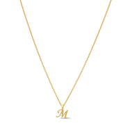 14ct Gold Initial M Pendant | Personalised Gold Alphabet Charm | Meaningful Gift | Pendant Only - Kolié