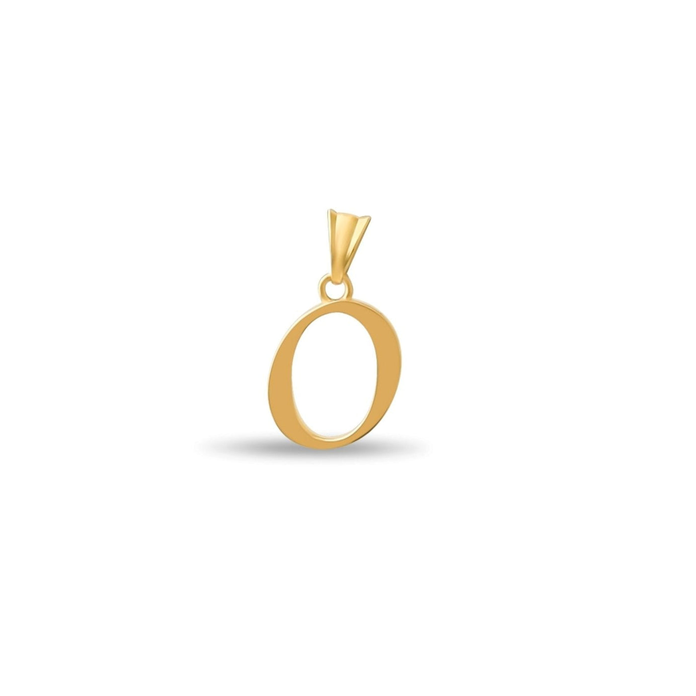 14ct Gold Initial O Pendant | Personalised Gold Alphabet Charm | Meaningful Gift | Pendant Only - Kolié