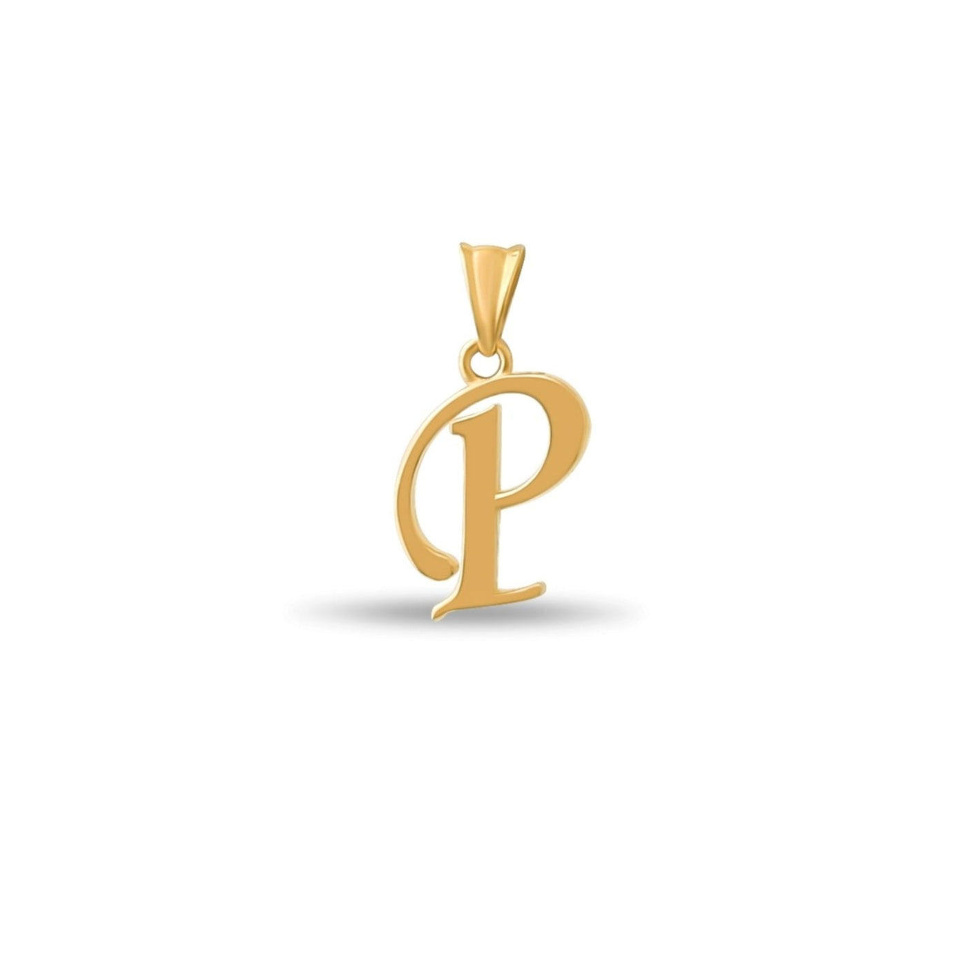 14ct Gold Initial P Pendant | Personalised Gold Alphabet Charm | Meaningful Gift | Pendant Only - Kolié