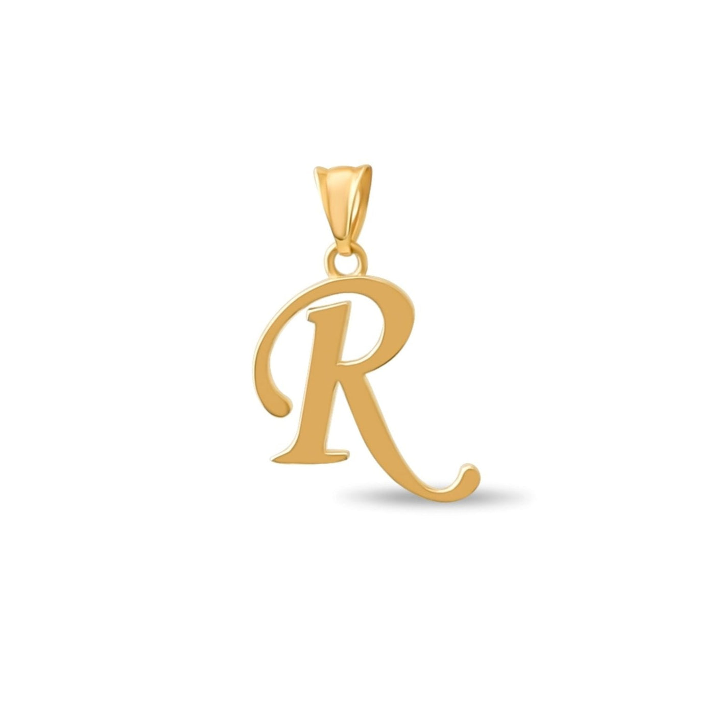 14ct Gold Initial R Pendant | Personalised Gold Alphabet Charm | Meaningful Gift | Pendant Only - Kolié