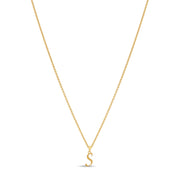 14ct Gold Initial S Pendant | Personalised Gold Alphabet Charm | Meaningful Gift | Pendant Only - Kolié