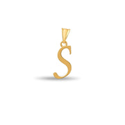 14ct Gold Initial S Pendant | Personalised Gold Alphabet Charm | Meaningful Gift | Pendant Only - Kolié