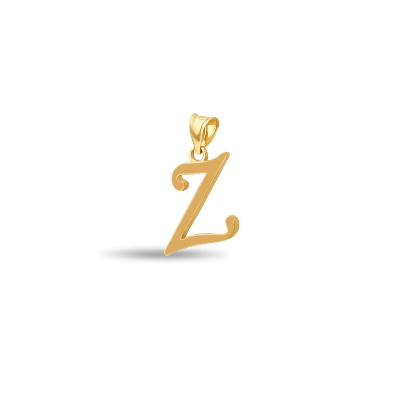 14ct Gold Initial Z Pendant | Personalised Gold Alphabet Charm | Meaningful Gift | Pendant Only - Kolié