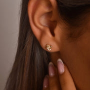 14ct Gold Knot Stud Earrings | Dainty Cubic Zirconia Twist Studs | Kolié - Kolié Fine Jewellery