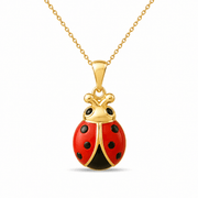14ct Gold Ladybird Pendant – Pendant Only - Kolié Fine Jewellery