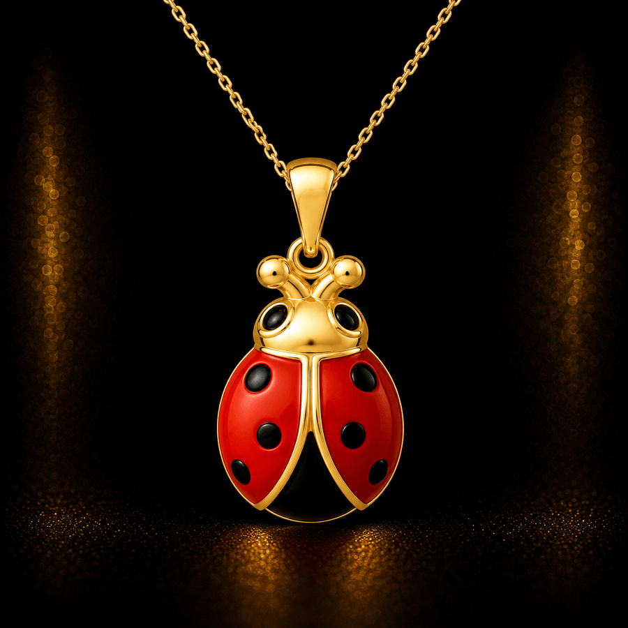 14ct Gold Ladybird Pendant – Pendant Only - Kolié Fine Jewellery