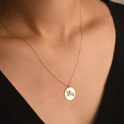 14ct Gold Leo Necklace, Zodiac Star Sign Pendant, Hallmarked Chain Included - Kolié