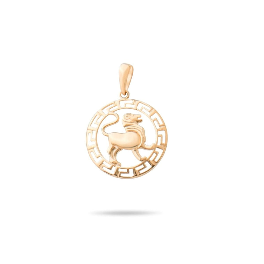14ct Gold Leo Zodiac Pendant – Hallmarked by Edinburgh Assay Office – Astrology Gift - Pendant Only - Kolié