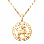 14ct Gold Leo Zodiac Pendant – Pendant Only - Kolié Fine Jewellery