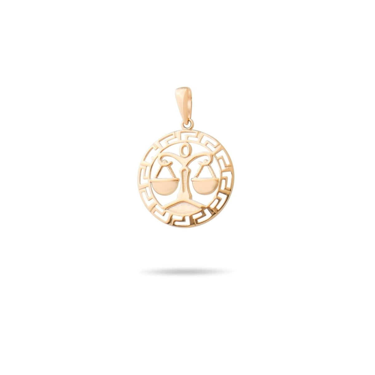 14ct Gold Libra Zodiac Pendant – Astrology Gift for Women - Pendant Only - Kolié
