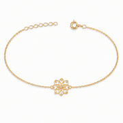 14ct Gold Lotus Flower Bracelet - Kolié Fine Jewellery