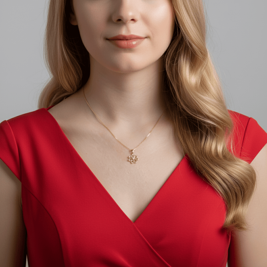 14ct Gold Lotus Pendant - Pendant Only - Kolié Fine Jewellery