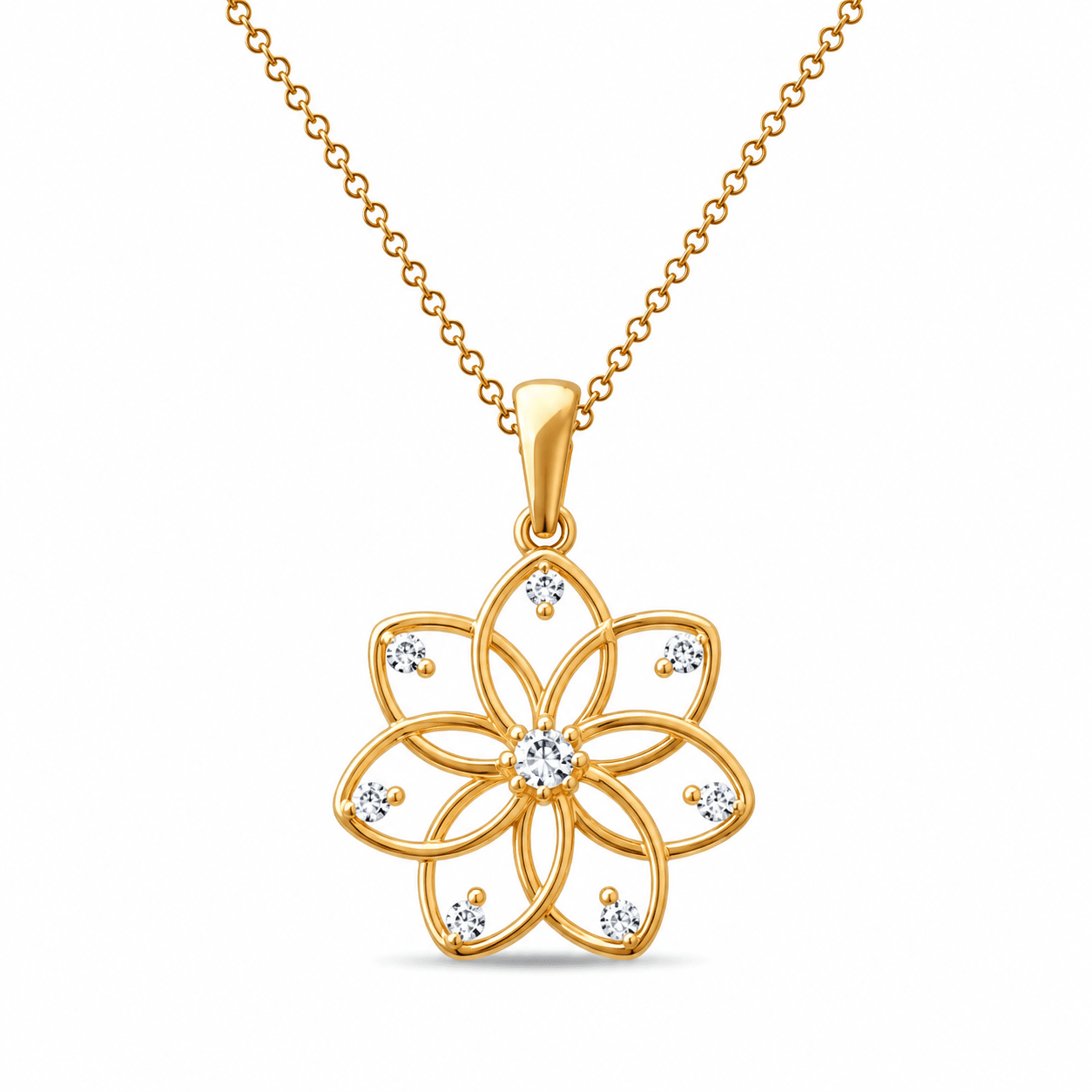14ct Gold Lotus Pendant - Pendant Only - Kolié Fine Jewellery