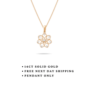 14ct Gold Lotus Pendant - Pendant Only - Kolié Fine Jewellery