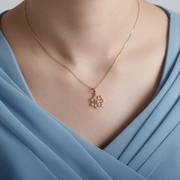 14ct Gold Lotus Pendant - Pendant Only - Kolié Fine Jewellery