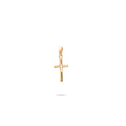 14ct Gold Minimalist, Tiny Cross Pendant – Elegant Religious, Solid Gold Jewellery - Pendant Only - Kolié