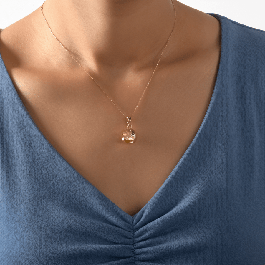 14ct Gold Motorbike Helmet Pendant – Pendant Only - Kolié Fine Jewellery