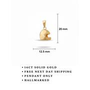 14ct Gold Motorbike Helmet Pendant – Pendant Only - Kolié Fine Jewellery