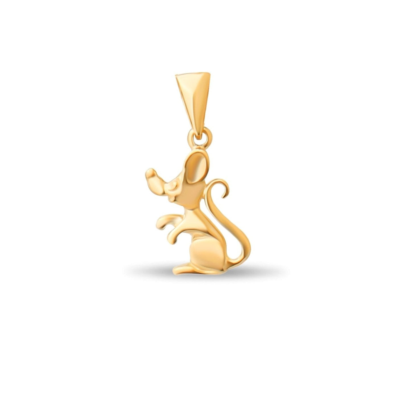 14ct Gold Mouse Pendant – Cute Animal Charm Necklace for Women & Children | Pendant Only - Kolié