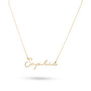 14ct Gold Name Necklace ‘Sophia’ • Custom Name Necklace • Yellow Gold Script Name Pendant • 14ct Personalised Jewellery • 45cm Chain Included - Kolié Fine Jewellery