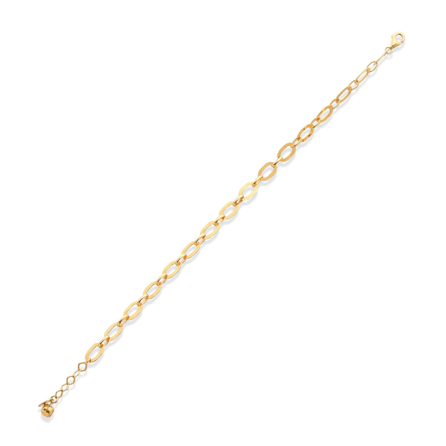 14ct Gold Open Link Chain Bracelet - Kolié Fine Jewellery