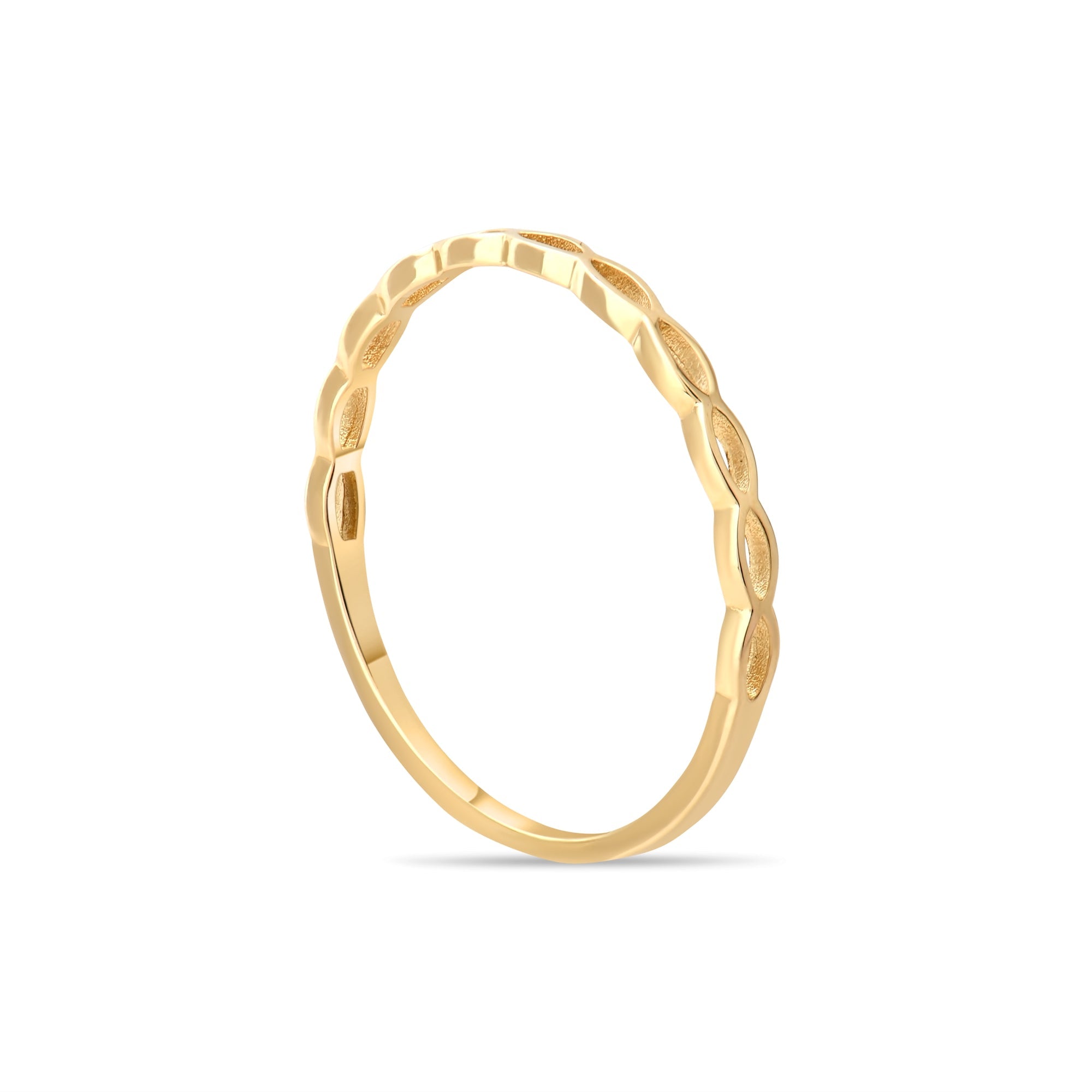 14ct Gold Open Loop Ring – Size N - Kolié Fine Jewellery