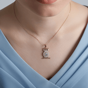 14ct Gold Owl Pendant – Pendant Only - Kolié Fine Jewellery