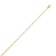 14ct Gold Paperclip Chain Bracelet for Women – Minimalist 14 Carat Gold Bracelet, Perfect Gift for Her - Kolié