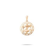 14ct Gold Pisces Zodiac Pendant – Hallmarked by Edinburgh Assay Office – Astrology Gift for Women - Kolié