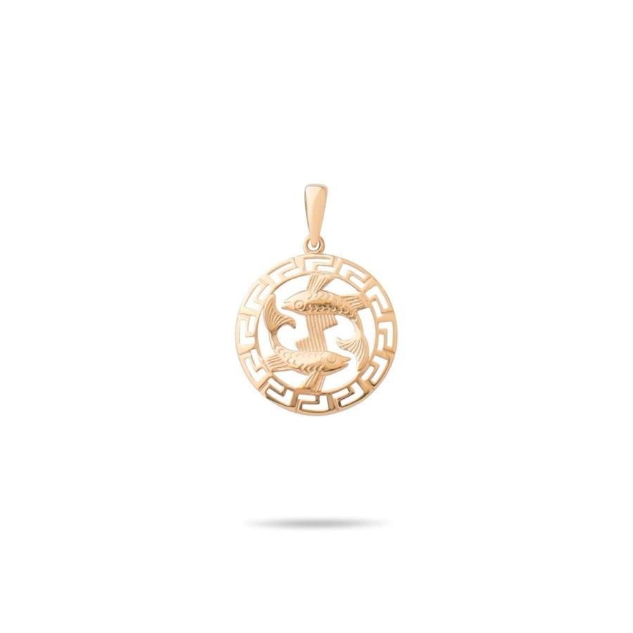 14ct Gold Pisces Zodiac Pendant – Hallmarked by Edinburgh Assay Office – Astrology Gift for Women - Kolié