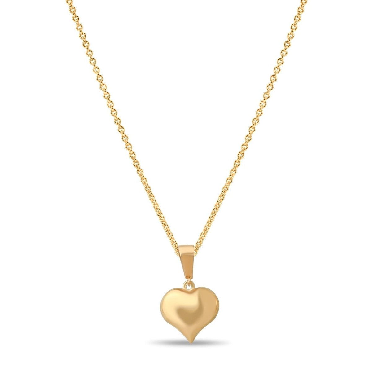 14ct Gold Puffed Heart Pendant for Women | Elegant Gold Charm | Pendant Only - Kolié