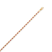 14ct Gold Red Cubic Zirconia Tennis Bracelet for Women – Elegant 14 Carat Gold Bracelet, Perfect Gift for Her - Kolié