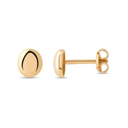 14ct Gold Round Stud Earrings | Classic Domed Studs | Kolié - Kolié Fine Jewellery