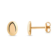 14ct Gold Round Stud Earrings | Tiny Domed Studs | Kolié - Kolié Fine Jewellery