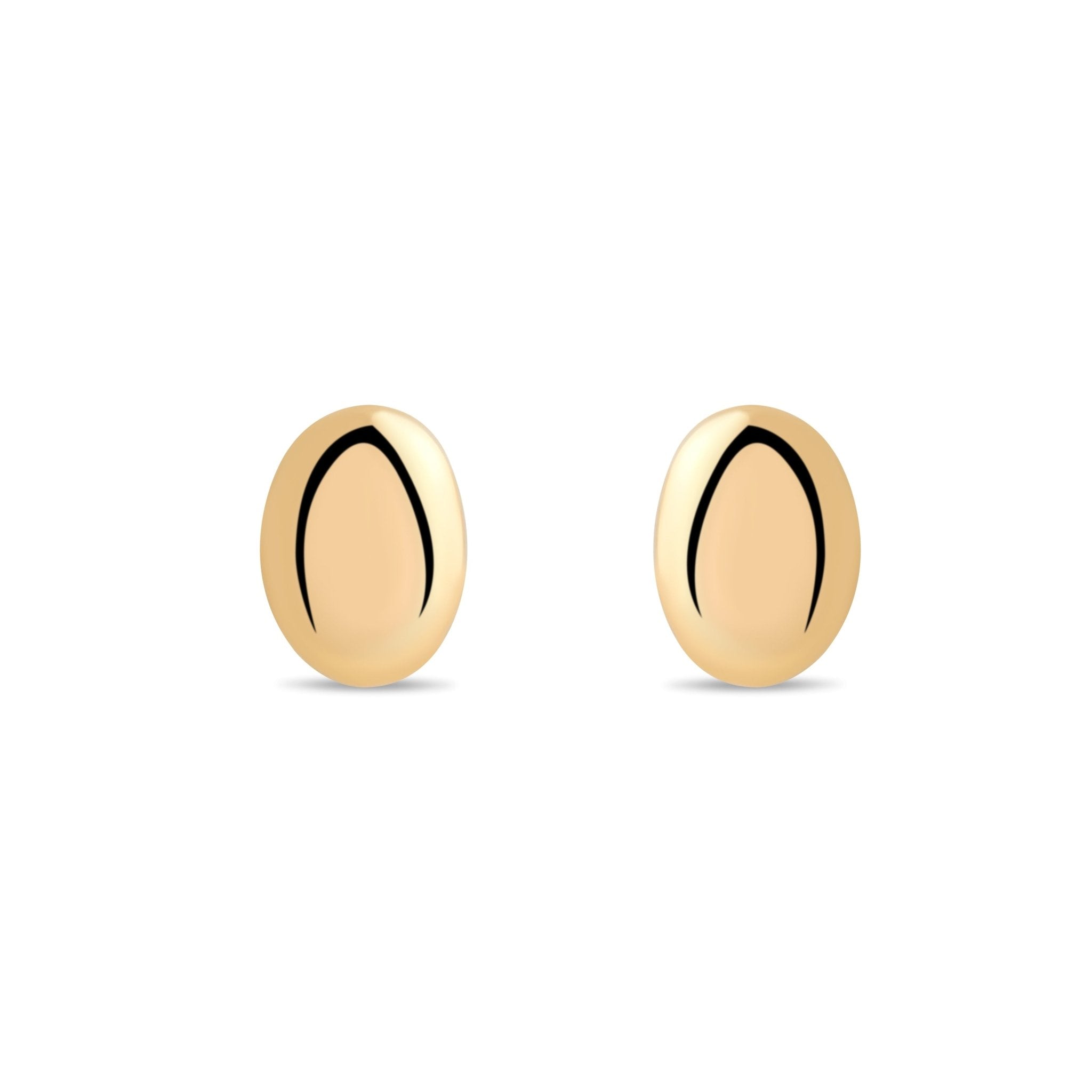 14ct Gold Round Stud Earrings | Tiny Domed Studs | Kolié - Kolié Fine Jewellery