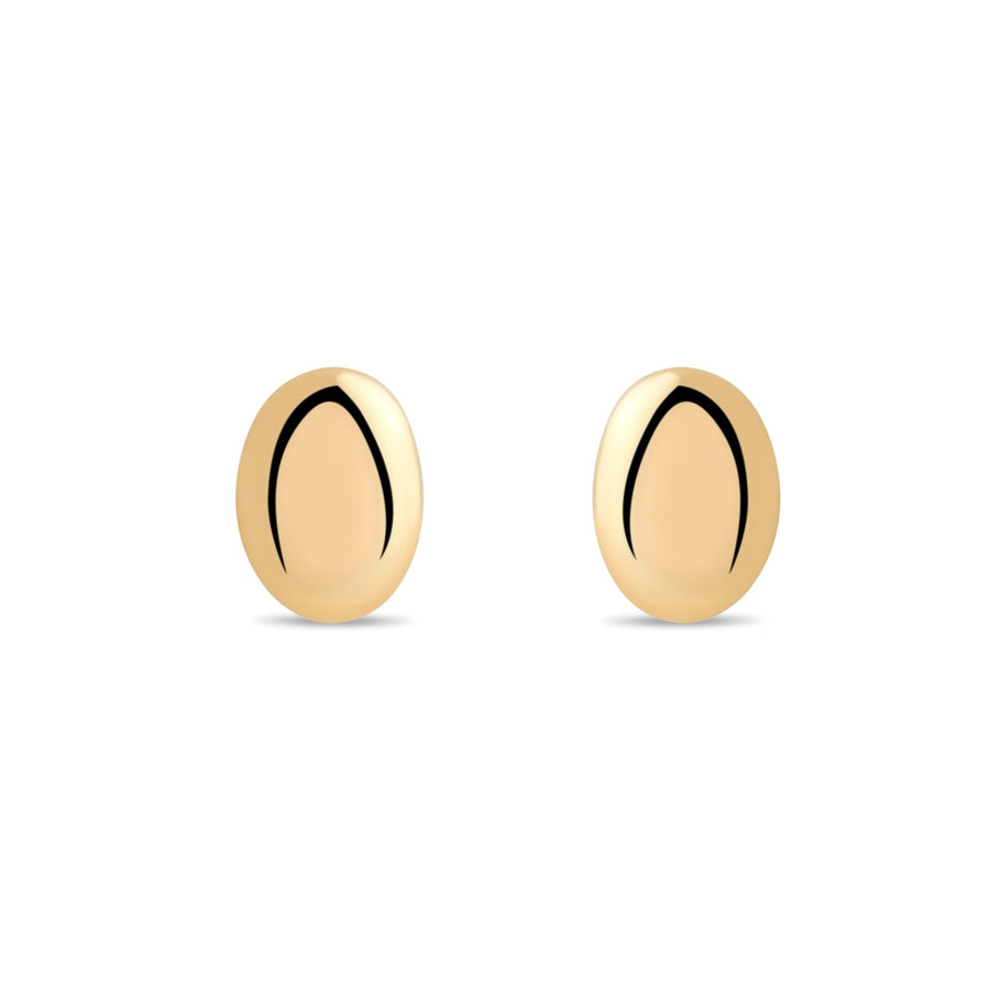 14ct Gold Round Stud Earrings | Tiny Domed Studs | Kolié - Kolié Fine Jewellery