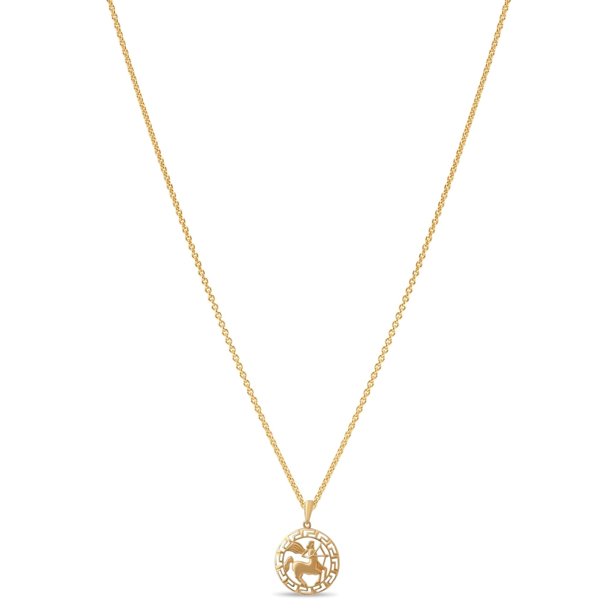 14ct Gold Sagittarius Zodiac Pendant - Astrology Gift for Women - Pendant Only - Kolié