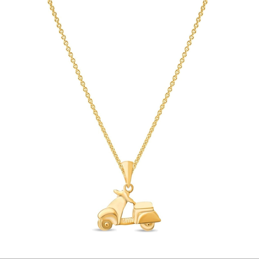 14ct Gold Scooter Pendant – Biker Fun Charm - Pendant Only - Kolié