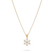 14ct Gold Snowflake Pendant – Christmas Gift, Festive Jewellery - Pendant Only - Kolié