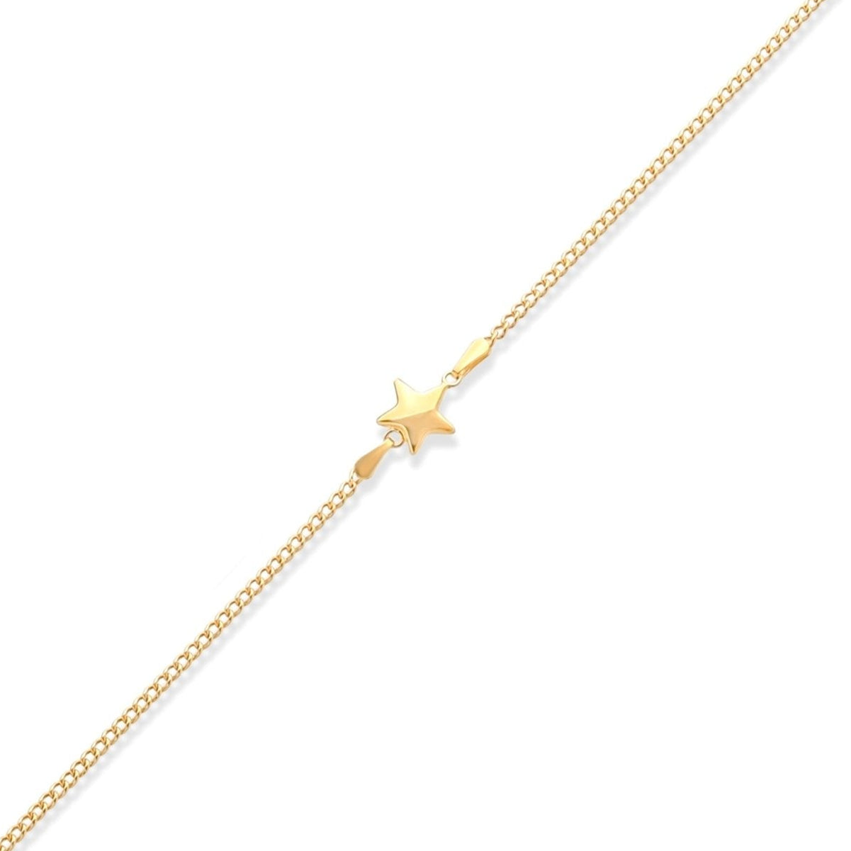 14ct Gold Star Bracelet for Women | Delicate Adjustable Gold Chain | Celestial - Themed Jewellery Gift - Kolié