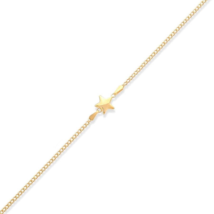 14ct Gold Star Bracelet for Women | Delicate Adjustable Gold Chain | Celestial - Themed Jewellery Gift - Kolié