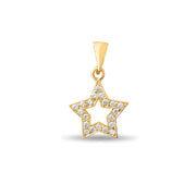 14ct Gold Star Pendant with CZ, Dainty Star Pendant, Gift for Women - Pendant Only - Kolié