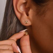 14ct Gold Star Stud Earrings | Dainty Celestial Earrings | Kolié - Kolié Fine Jewellery