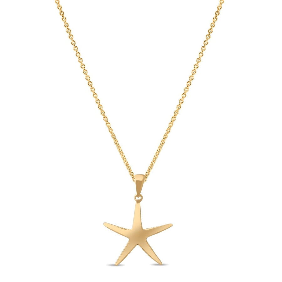14ct Gold Starfish Pendant for Women and Teens | Elegant Ocean - Inspired | Pendant Only - Kolié