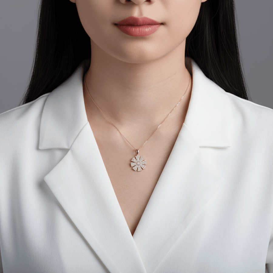 14ct Gold Sunburst Pendant - Pendant Only - Kolié Fine Jewellery