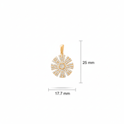 14ct Gold Sunburst Pendant - Pendant Only - Kolié Fine Jewellery