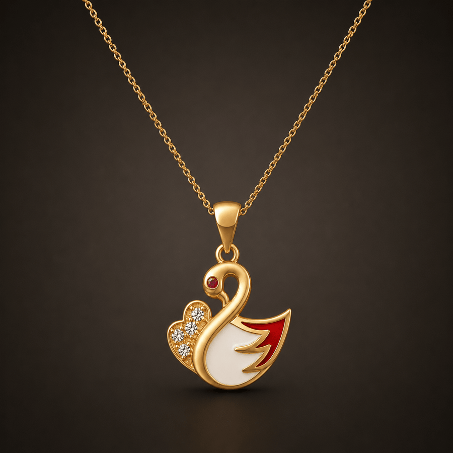 14ct Gold Swan Pendant – Pendant Only - Kolié Fine Jewellery