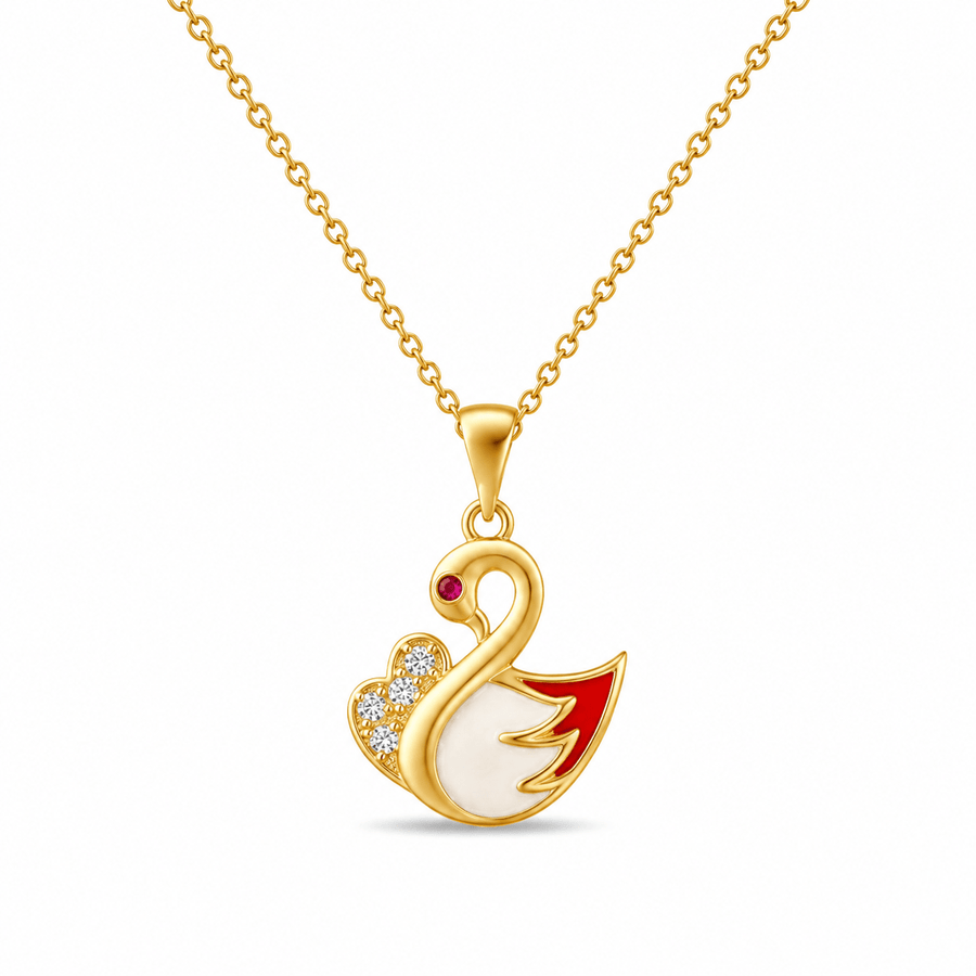 14ct Gold Swan Pendant – Pendant Only - Kolié Fine Jewellery
