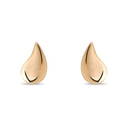 14ct Gold Teardrop Stud Earrings | Minimalist Gold Drop Studs | Kolié - Kolié Fine Jewellery