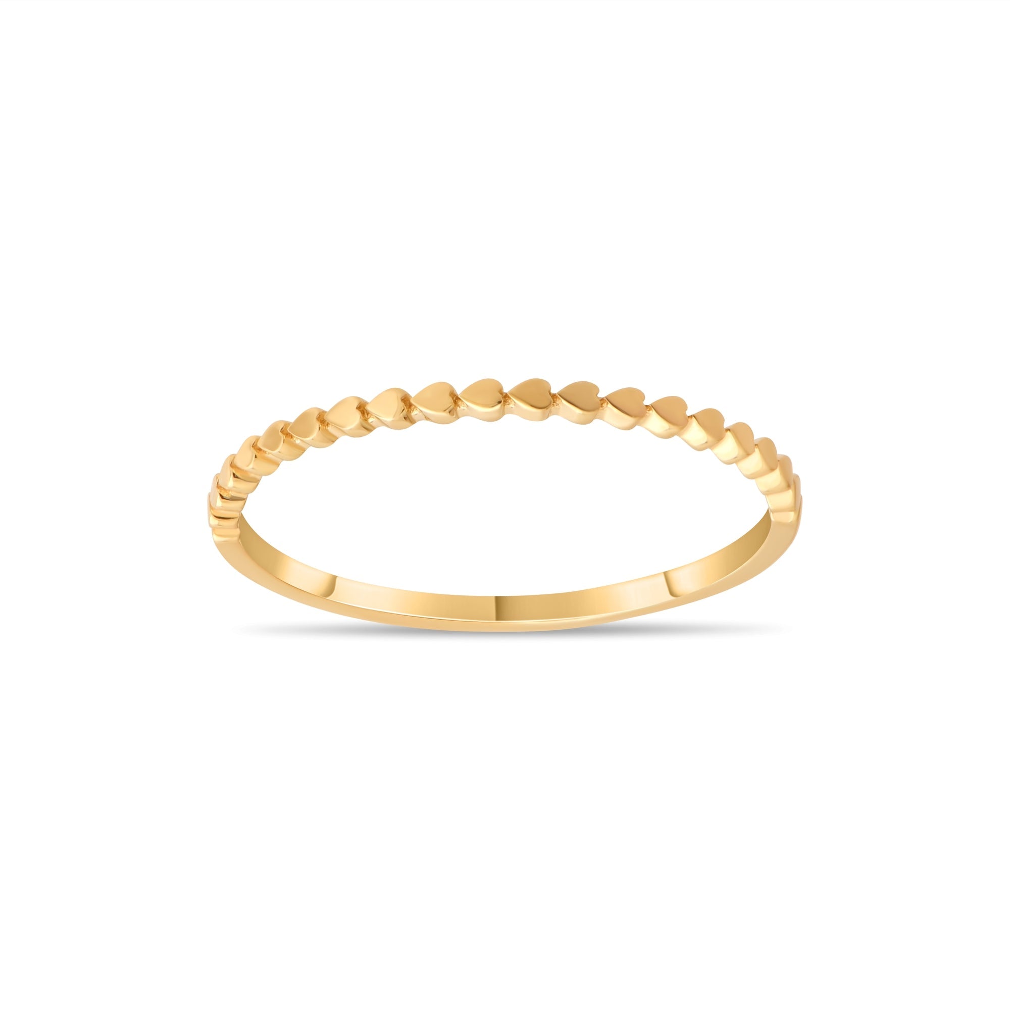 14ct Gold Textured Ring – Size M - Kolié Fine Jewellery